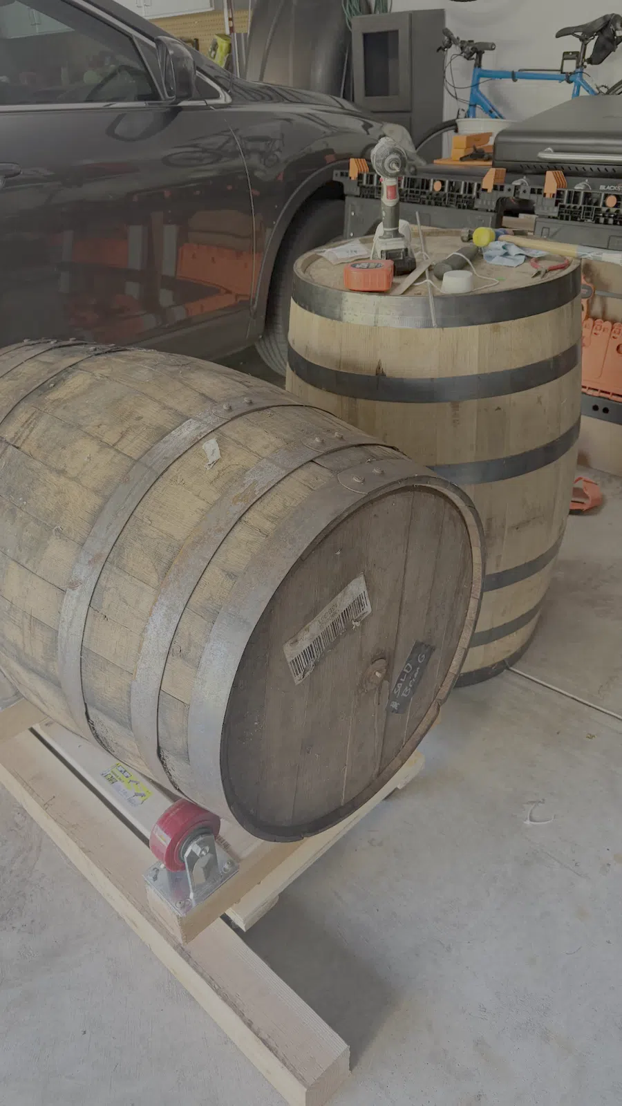 The barrel under watch as the later pull approached.