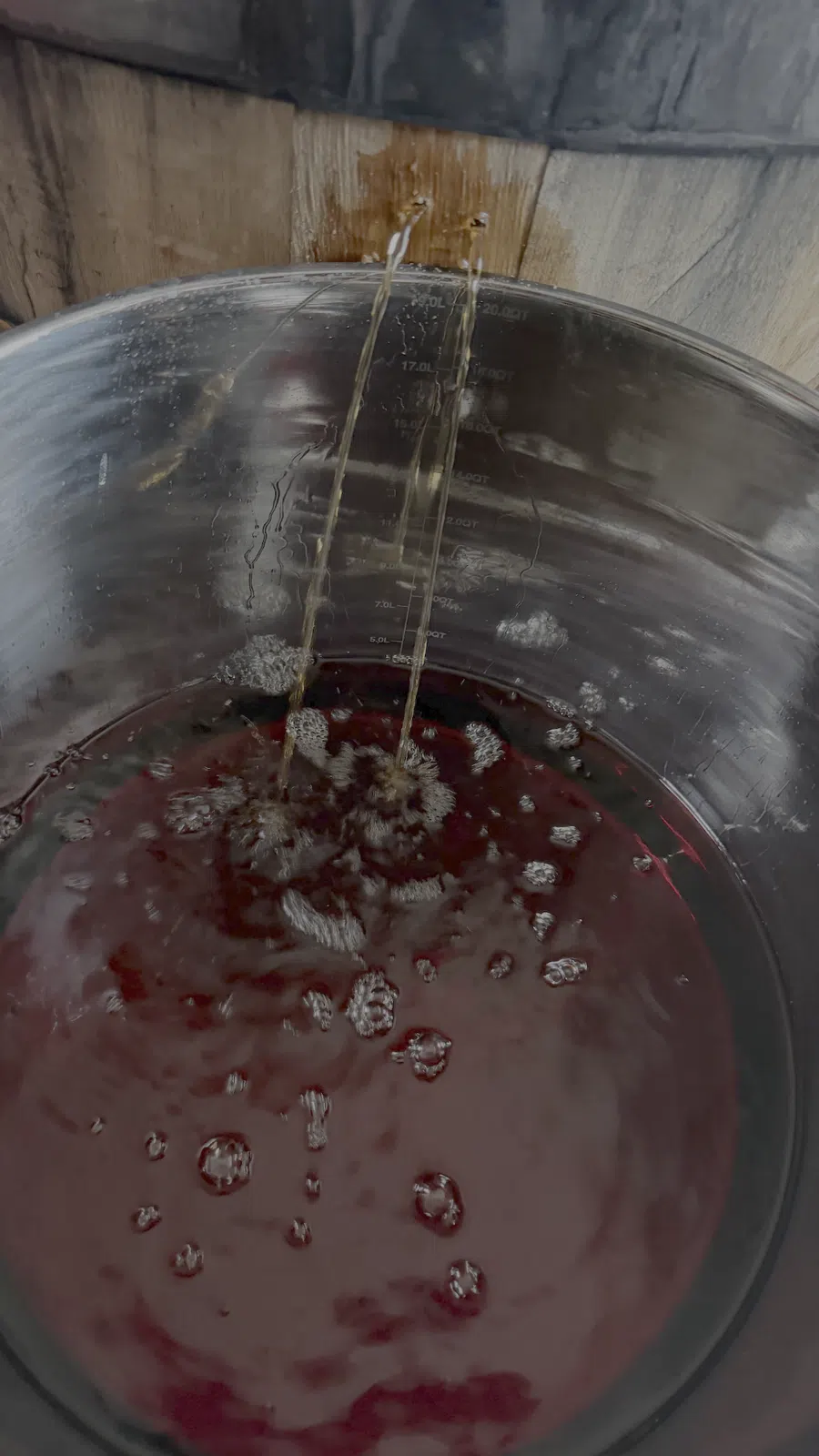 The final whiskey leaving the barrel.